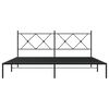 vidaXL Cadre de lit m&eacute;tal sans matelas avec t&ecirc;te de lit noir 183x213cm