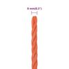vidaXL Corde de travail Orange 8 mm 50 m Polypropyl&egrave;ne