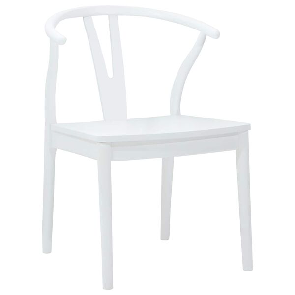 vidaXL Chaise de salle &agrave; manger 2 pcs Blanc et Blanc