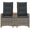 vidaXL Banc inclinable avec table Gris et Gris fonc&eacute; 126 x 65 x 112 cm
