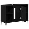 vidaXL Cabinet de salle de bain Noir 80 x 33 x 60 cm Bois d'ing&eacute;nierie