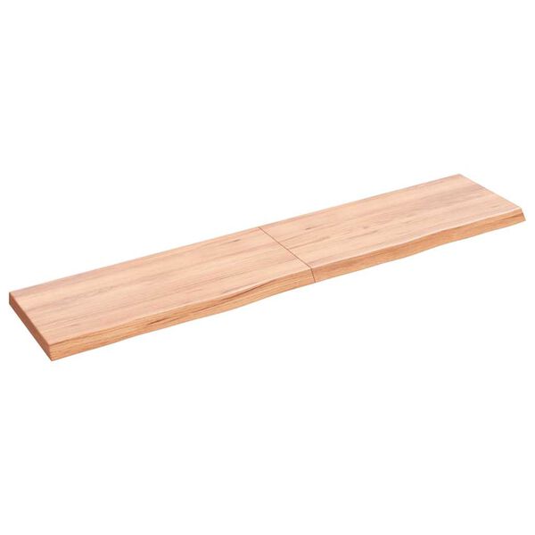 vidaXL &Eacute;tag&egrave;re murale marron clair bois ch&ecirc;ne massif trait&eacute;
