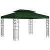 vidaXL Pavillon 3,97 x 2,96 x 2,68 m Vert Polyester et Acier
