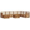 vidaXL Ensemble de canap&eacute; d'angle 9 pcs Naturel Bois d'Acacia Massif