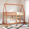 vidaXL Lit superpos&eacute; sans matelas cire marron 90x200 cm pin massif