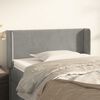 vidaXL T&ecirc;te de lit avec oreilles Gris clair 93x16x78/88 cm Velours