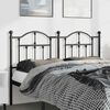 vidaXL T&ecirc;te de lit m&eacute;tal noir 135 cm