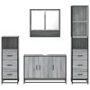 vidaXL Ensemble de meubles de salle de bain 4 pcs sonoma gris
