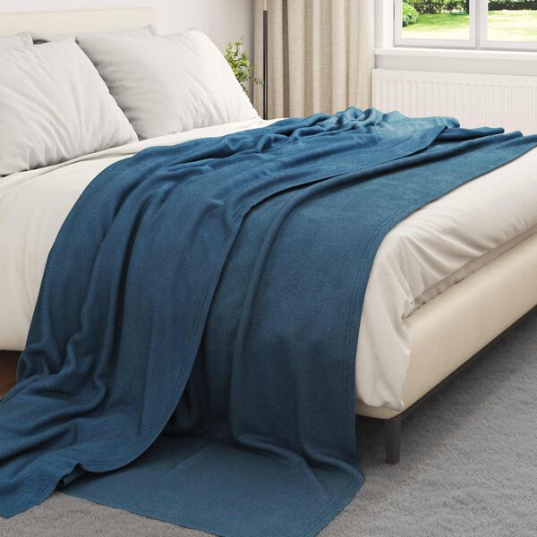 vidaXL Couvertures &agrave; jeter 24 pcs Bleu marine 270 x 240 cm Toison