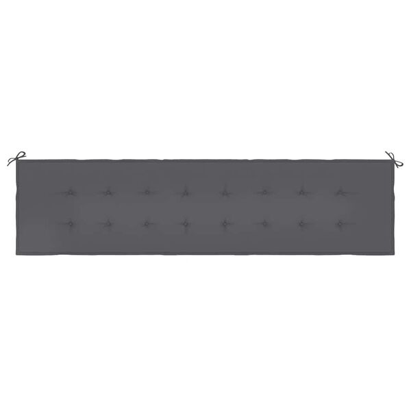 vidaXL Coussin de banc de jardin anthracite 200x50x4 cm tissu oxford