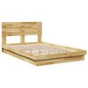 vidaXL Cadre de lit avec t&ecirc;te de lit sans matelas 120x200 cm