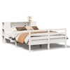 vidaXL Lit biblioth&egrave;que sans matelas blanc 135x190 cm bois pin massif