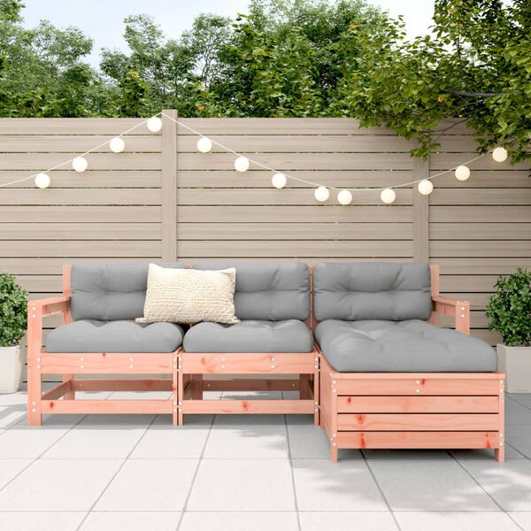 vidaXL Salon de jardin 4 pcs bois massif sapin de douglas