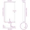 vidaXL Pieds de table de bar en U, 2 pi&egrave;ces, noir, 60 x (110-111) cm, acier