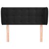 vidaXL T&ecirc;te de lit avec oreilles Noir 103x23x78/88 cm Velours