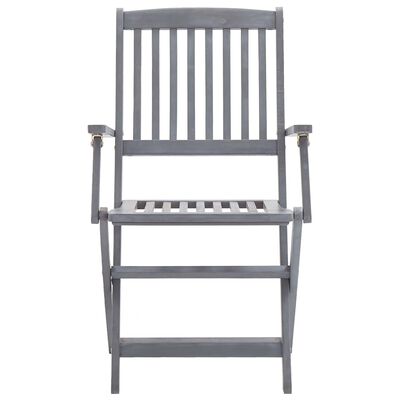 vidaXL Ensemble de bistro 4 pcs Bois d'acacia solide Gris