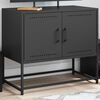 vidaXL Meuble TV noir 68,5x39x60,5 cm acier