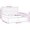 vidaXL Sommier &agrave; lattes de lit matelas LED Gris clair 200x200 cm Tissu