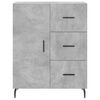 vidaXL Buffet haut Gris b&eacute;ton 69,5x34x180 cm Bois d'ing&eacute;nierie