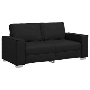 vidaXL Canap&eacute; deux places Noir 180 cm Simili cuir