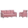 vidaXL Ensemble de Canap&eacute;s 2 pcs Rose Velours
