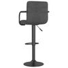 vidaXL Tabouret de bar Gris foncé Tissu