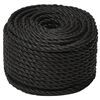 vidaXL Corde de travail Noir 12 mm 50 m polypropyl&egrave;ne