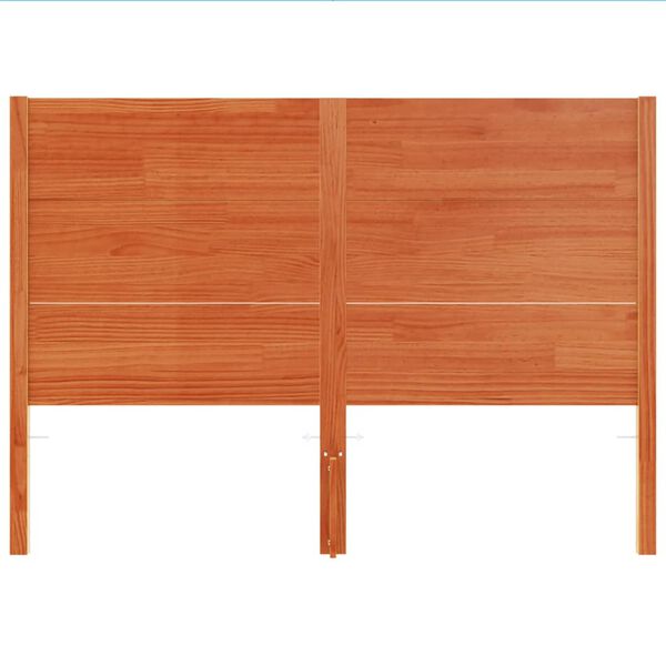 vidaXL T&ecirc;te de lit cire marron 135 cm bois massif de pin