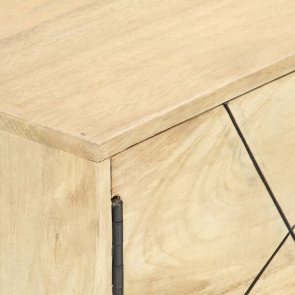 vidaXL Meuble TV 140x30x40 cm bois de manguier massif