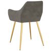 vidaXL Chaises &agrave; manger lot de 4 Gris fonc&eacute; Velours