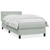vidaXL Sommier &agrave; lattes de lit et matelas gris clair 80x210 cm velours