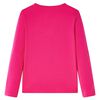 T-shirt enfants &agrave; manches longues rose vif 140