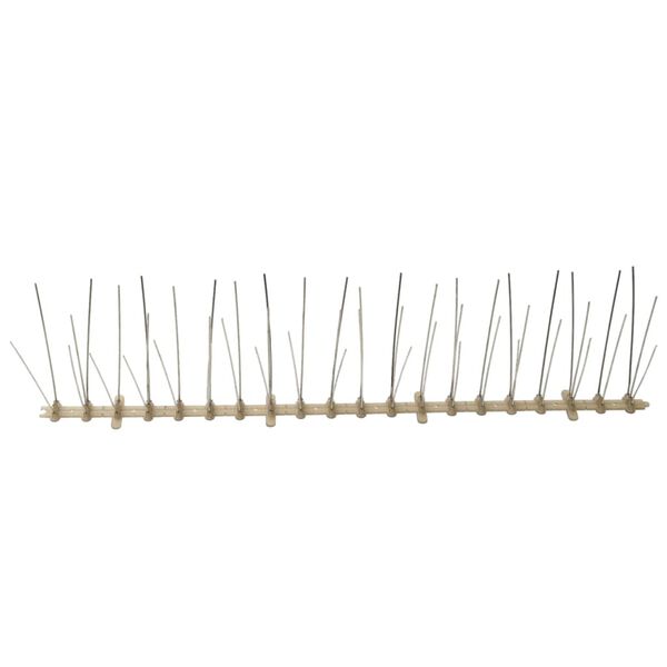 vidaXL Ensemble de 20 pointes &agrave; 5 rang&eacute;es contre oiseaux Plastique 10m