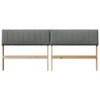 vidaXL T&ecirc;te de lit capitonn&eacute;e Gris fonc&eacute; 180 cm Pin massif