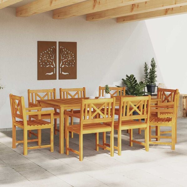 vidaXL Chaise de jardin 8 pcs 56 x 56 x 90 cm Bois d'Acacia Massif