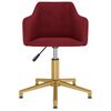 vidaXL Chaises &agrave; manger pivotantes lot de 4 Rouge bordeaux Velours