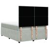 vidaXL Sommier &agrave; lattes de lit et matelas Gris clair 160x200cm Velours