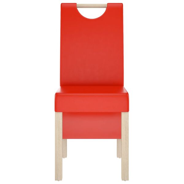 vidaXL Chaises &agrave; manger lot de 6 rouge similicuir