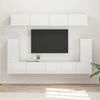 vidaXL Ensemble meuble TV 5 pcs Blanc brillant Bois d'ing&eacute;nierie