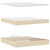 VidaXL Cadre de lit ottoman avec matelas cr&egrave;me 180x200 cm tissu