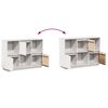 vidaXL Buffet Blanc 110,5x35x80 cm Bois massif de pin