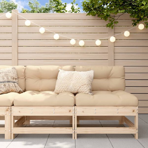vidaXL Canap&eacute;s centraux de jardin 2 pcs bois de pin massif