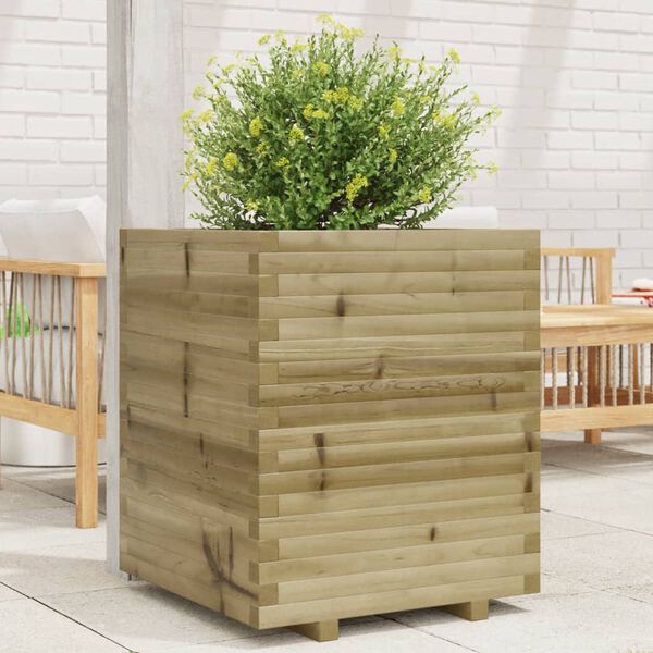 vidaXL Jardini&egrave;re 60x60x72 cm bois de pin impr&eacute;gn&eacute;