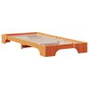 vidaXL Cadre de lit Brun cire 100 x 200 cm Pin massif