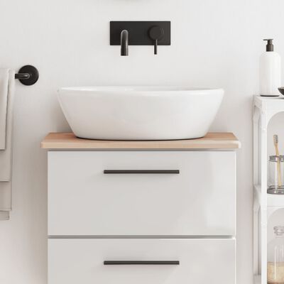 vidaXL Comptoir de salle de bain 60x40x1,5 cm bois massif de hêtre