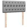 vidaXL Lit ottoman avec matelas et LED gris clair 90x200 cm tissu