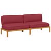 vidaXL Ensemble de Canap&eacute;s avec coussin Uni Bordeaux 240 x 80 x 69 cm