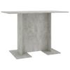 vidaXL Table de salle &agrave; manger Gris b&eacute;ton 110 x 60 x 75 cm Agglom&eacute;r&eacute;