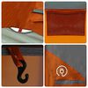 vidaXL Tente de camping de cabine 4 personnes gris orange imperm&eacute;able