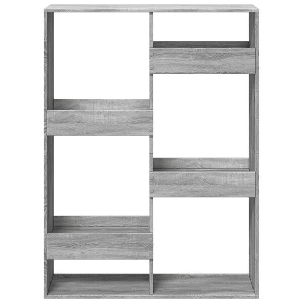 vidaXL Biblioth&egrave;que sonoma gris 100x33x135 cm bois d'ing&eacute;nierie